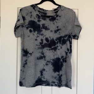 Madewell grey & navy tie dye boyfriend tee shirt
